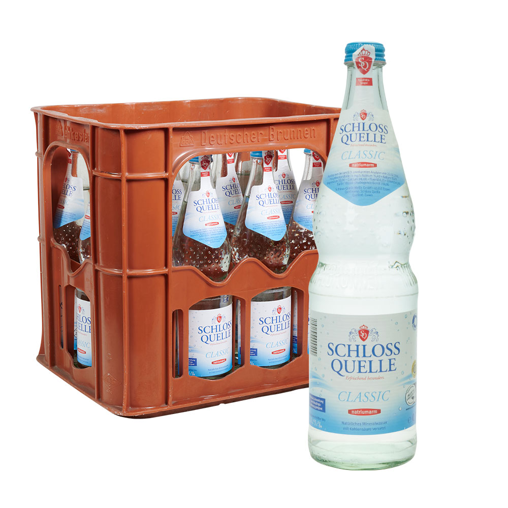 Schloss Quelle Mineralwasser Classic 12 x 0,7L Glas
